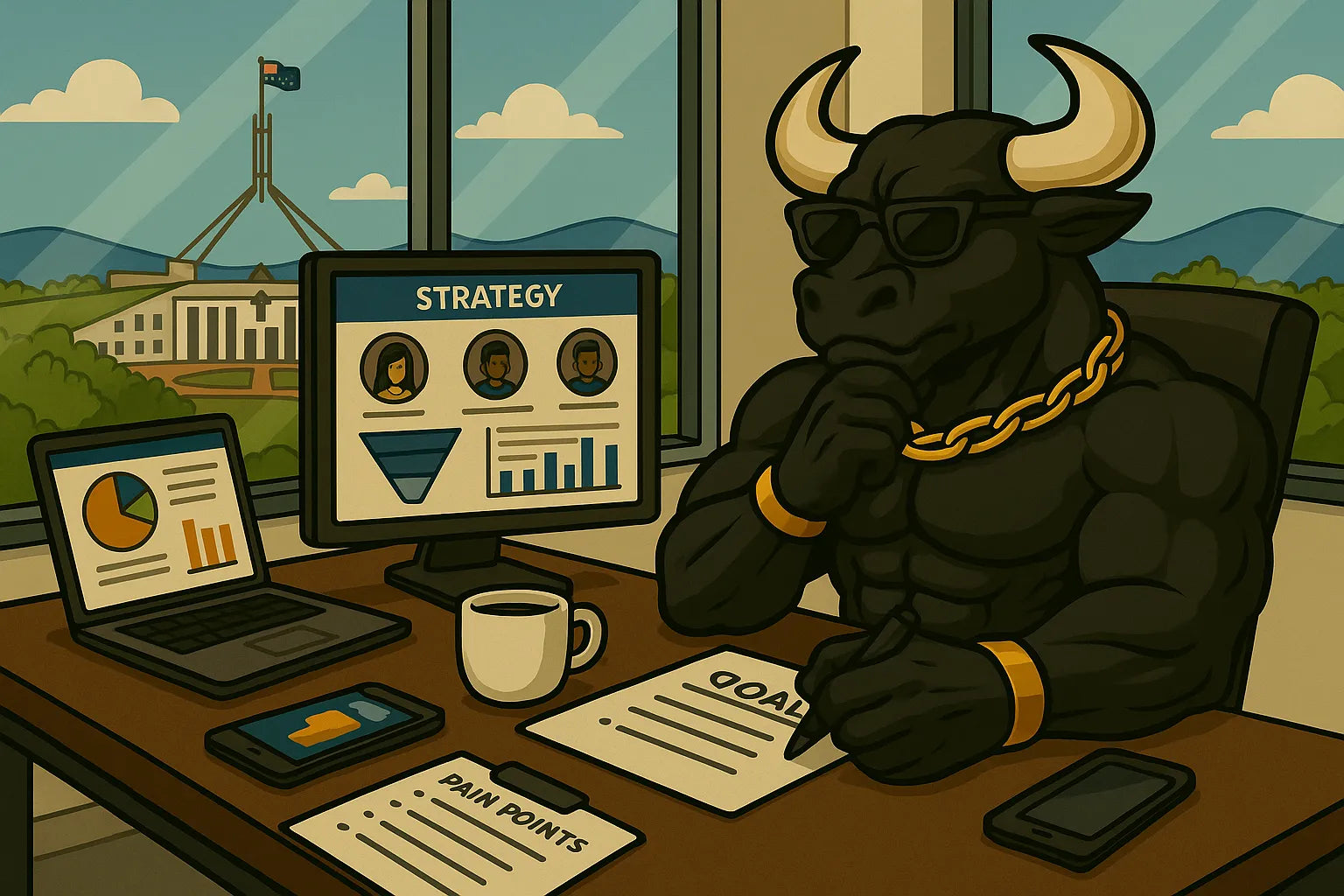 Hungry Bull completing Goals and Strategy planning for clients